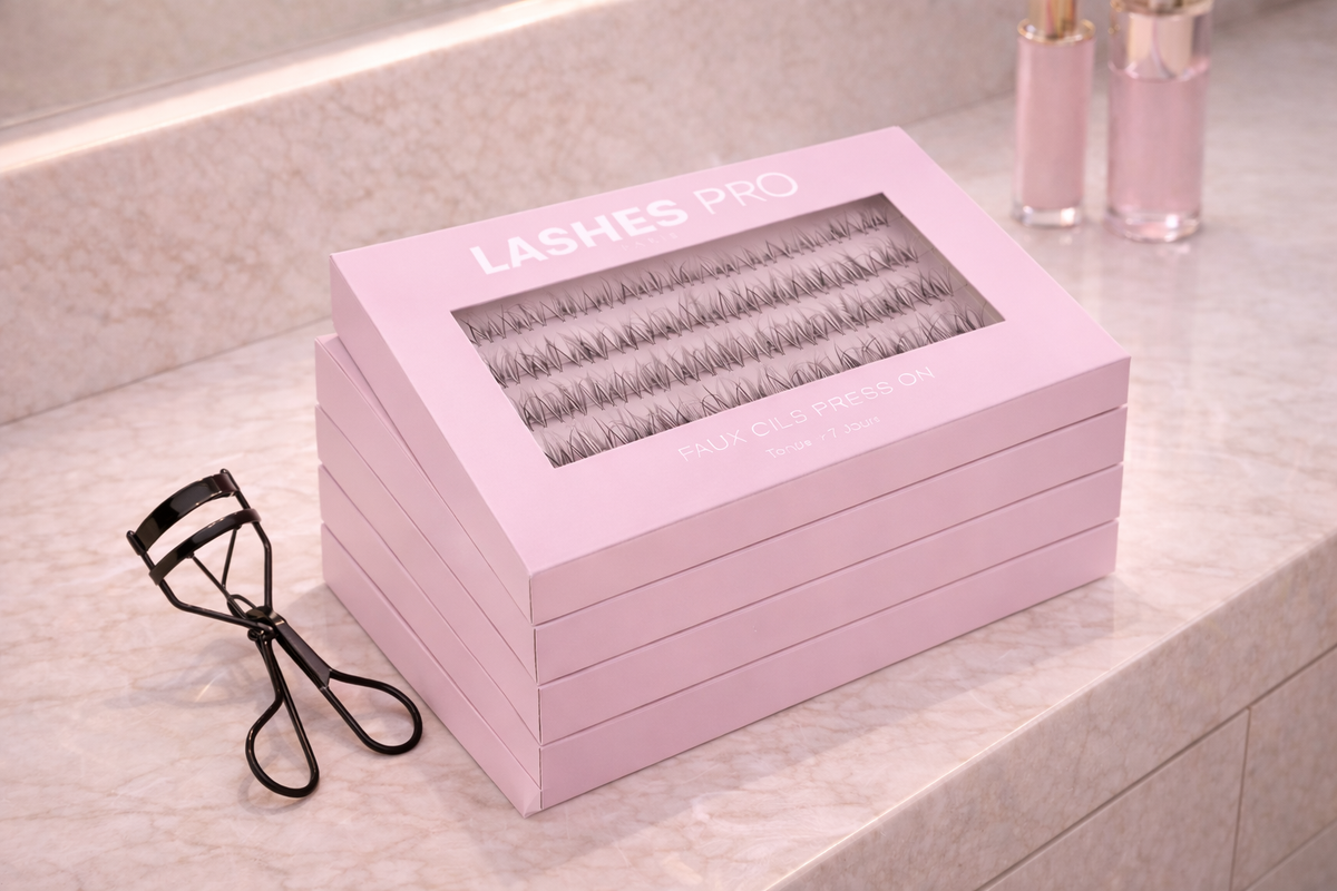Kit Premium - Faux Cils Press On & Pince d'application